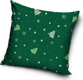 Velurový povlak na polštářek Zelené Vánoce