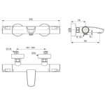 IDEAL STANDARD - CeraTherm Termostatická vanová baterie T50, chrom A7223AA