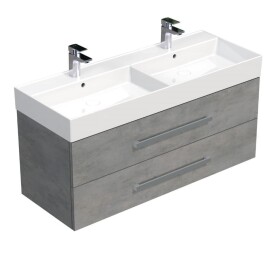 Koupelnová skříňka s umyvadlem SAT Cube Way 120x53x46 cm beton mat CUBE461202BESAT CUBE461202BESAT