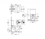 KLUDI - Resa R WC kombi mísa, vario odpad, Rimless, SpiralFlush, lesklá bílá 23WCB0543
