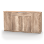 Nábytek Mikulík Komoda VARIO 6 - šedé úchytky ROZMĚR: (š/v/hl.) 140 x 86,5 x 40,5 cm