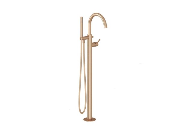 RAVAK - Espirit Vanová baterie do podlahy, kartáčované růžové zlato X070503