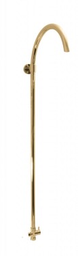 SLEZAK-RAV - Sprchová tyč s přepínačem k bateriím s hlavovou a ruční sprchou- zlato, Barva: zlato SK0069Z