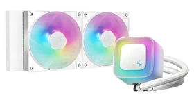 DEEPCOOL LE240 WH V2 bílá / AIO vodní chladič CPU / 2x 120mm / ARGB / 31,6 dB / AMD + Intel (R-LE240-WHAMMN-G-2)