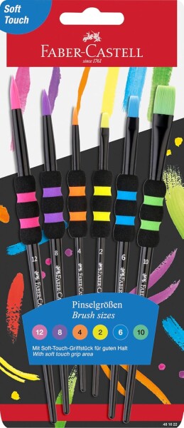 Faber-Castell Faber-Castell, 481622, sada ergonomických štětců na akvarel, 6 ks