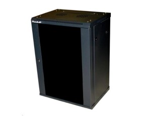 XtendLan 19" nástěnný rozvaděč 12U 600x450, nosnost 60 kg, skleněné kouřové dveře, svařovaný, černý EDF_1030978