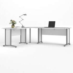 Rohový kancelářský stůl Prima 80400/72 bílý