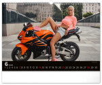 Nástěnný kalendář 2026 NOTIQUE - Girls & Bikes, 48 x 33 cm