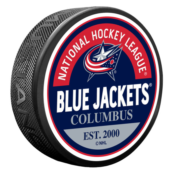 Mustang Puk Columbus Blue Jackets NHL Block Textured Puck