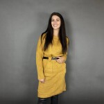 HOSH Pletené šaty ELLIS s páskem Barva: Bílá