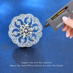 Royal Fashion stříbrné náušnice HA-XEA005-SILVER-MOISSANITE