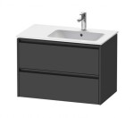 DURAVIT - Ketho.2 Umyvadlová skříňka 55x81x48 cm, 2 zásuvky, grafit mat K25268049490000