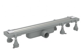 Omp Tea - SUMISURA podlahový žlab s nerezovým roštem, L-450-1230, DN50 983.401.8