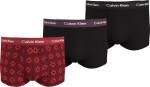 Pánské boxerky 3Pack 000NB3055A I1Z červené/černé - Calvin Klein S