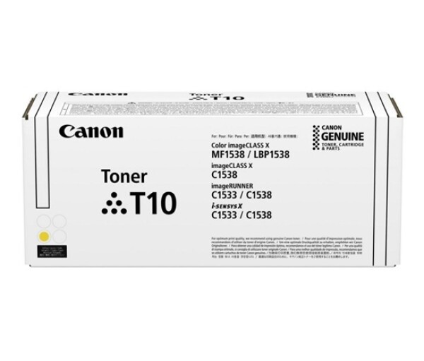CANON TONER T10 YELLOW pro i-SENSYS X C1533i, C1533iF, C1538i, C1538Fi (10 000 str.) EDF_1050755