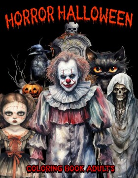Horror Halloween, antistresové omalovánky, Robert Benbow