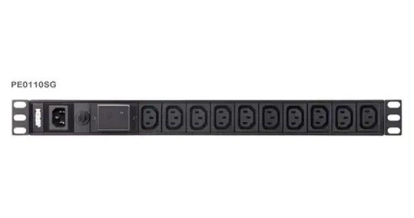 Aten PE0110S černá / PDU / 1U / 10x C13 / vstup C14 / 100-240V / 10A (PE0110SG-AT-G)