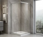 AQUALINE - AGGA čtvercová sprchová zástěna 800x800, čiré sklo HLF808Y