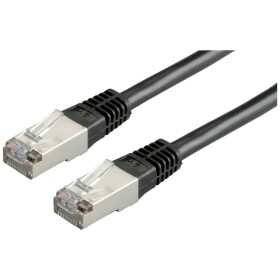 Value 21.99.1375 RJ45 síťové kabely, propojovací kabely CAT 6 S/FTP 7.00 m černá dvoužilový stíněný 1 ks