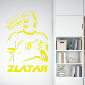 Samolepka Fotbalista Zlatan Ibrahimovič Barva: žlutá, Velikost: 100 x 68 cm