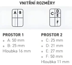 VERSUS Krabička VS 310 / Organizér nástrah a rybářských potřeb / 11,4 × 6,3 × 3,4 cm