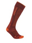 Pánské merino lyžařské ponožky ICEBREAKER Mens Ski+ Medium OTC, Port/Blaze/Cedar Wood velikost: 47-49 (XL)