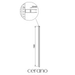 CERANO - Rozšiřovací profil pro boční stěnu - Volpe - černá matná 30 mm CER-606840