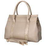 Trendy dámská koženková kabelka do ruky Camila, tmavě béžová