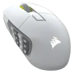 Corsair Scimitar Elite Wireless SE bílá / Bezdrátová herní myš / 26000 DPI / 16 tlačítek / BT / 2.4 GHz (CH-9314011-WW)
