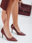Dámské vínové jehlové boty FashionStreet ZY1078 39