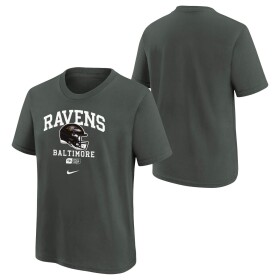 Nike Dětské tričko Baltimore Ravens NFL Helmet Essential T-Shirt Anthracite (YOUTH)