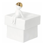 Räder Porcelánová úložná dóza Boy, bílá barva, porcelán