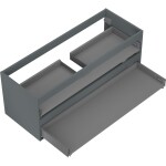 MEXEN - Box-A skříňka pro umyvadlo 120, 2 zásuvky, grafit mat 91AX0-1200-470-2-66