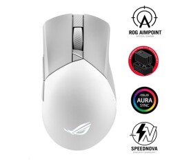 ASUS myš ROG GLADIUS III Wireless Aimpoint White (P711), RGB, Bluetooth, bílá EDF_1663045