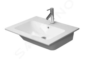 DURAVIT - ME by Starck Umyvadlo nábytkové 630x490 mm, s přepadem, bez otvoru pro baterii, bílá 2336630060