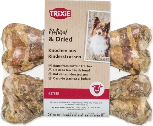 TRIXIE Žvýkací kosti z průdušnice 10 cm / Pamlsek pro psy / Žvýkací / 2x35 g