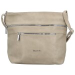 Stylová dámská koženková crossbody kabelka Olbba, béžová