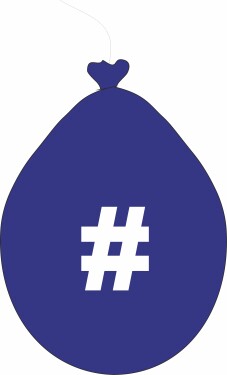 Balónek znak # modrý balonky.cz Balónek znak # modrý balonky.cz