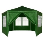 Zahradní altán 2 x 2 m - párty stan se stěnami a okny zelená