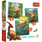 Trefl Puzzle Neobyčejný svět dinosaurů 3v1