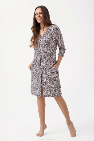 Dámský župan Luna 390 S-2XL W25 Švestka XXL