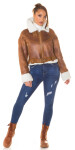 Trendy suede look "Pilot" Jacket barva velikost