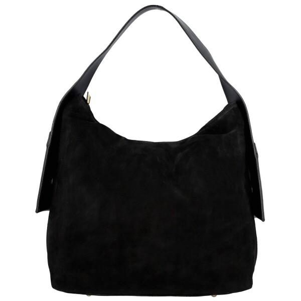 Módní dámská kožená kabelka na rameno Beatrix, černá