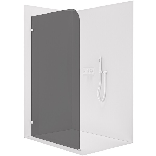 CERANO Sprchová zástěna Walk-in Orbis L/P - 8 mm - bílá matná, grafitové sklo - 90x200 cm