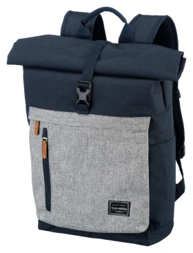Travelite Basics Roll-up Backpack Navy/Grey 35 L TRAVELITE-96310-20