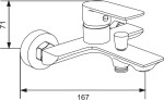 MEXEN/S - Alexa SET umyvadlová + vanová baterie s příslušenstvím DS62, černá 71203DS62-70