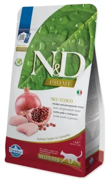 ND Prime Cat Neutered Chicken Pomegranate 1,5 kg / Granule pro kočky / pro kastrované dospělé / bezobilné (L3-78000)