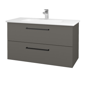 Dřevojas - Umyvadlová skříňka GIO SZZ2 100 - N06 Lava / Úchytka T06 / N06 Lava 202880H