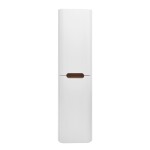 Koupelnová skříňka vysoká s košem na prádlo SAT Fusion 40x149x33 cm bílá mat SATFUSIONV40WK SATFUSIONV40WK