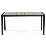 Zahradní stůl 160x90cm, hliník, polywood, černá, AZT-S1514 BK